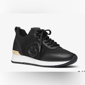 Michael Kors Black and Gold Women's Sneakers